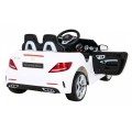 Mercedes Benz SLC300 Auto na batériu pre deti Biely + Zvuky MP3 Svetlá + Diaľkové ovládanie + Pomalý štart