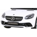 Mercedes Benz SLC300 Auto na batériu pre deti Biely + Zvuky MP3 Svetlá + Diaľkové ovládanie + Pomalý štart