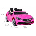 Mercedes Benz SLC300 Auto na batériu pre deti Ružový + Zvuky MP3 Svetlá + Diaľkové ovládanie + Pomalý štart