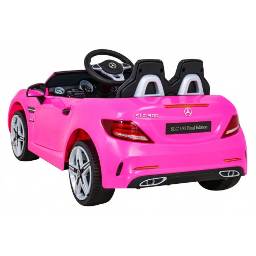 Mercedes Benz SLC300 Auto na batériu pre deti Ružový + Zvuky MP3 Svetlá + Diaľkové ovládanie + Pomalý štart