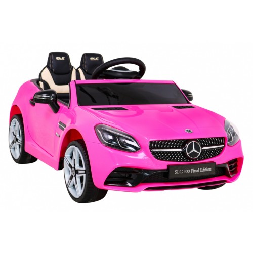 Mercedes Benz SLC300 Auto na batériu pre deti Ružový + Zvuky MP3 Svetlá + Diaľkové ovládanie + Pomalý štart