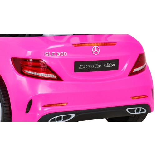 Mercedes Benz SLC300 Auto na batériu pre deti Ružový + Zvuky MP3 Svetlá + Diaľkové ovládanie + Pomalý štart