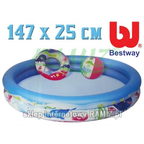 Bazén 147 25 cm Lopta Príslušenstvo BESTWAY