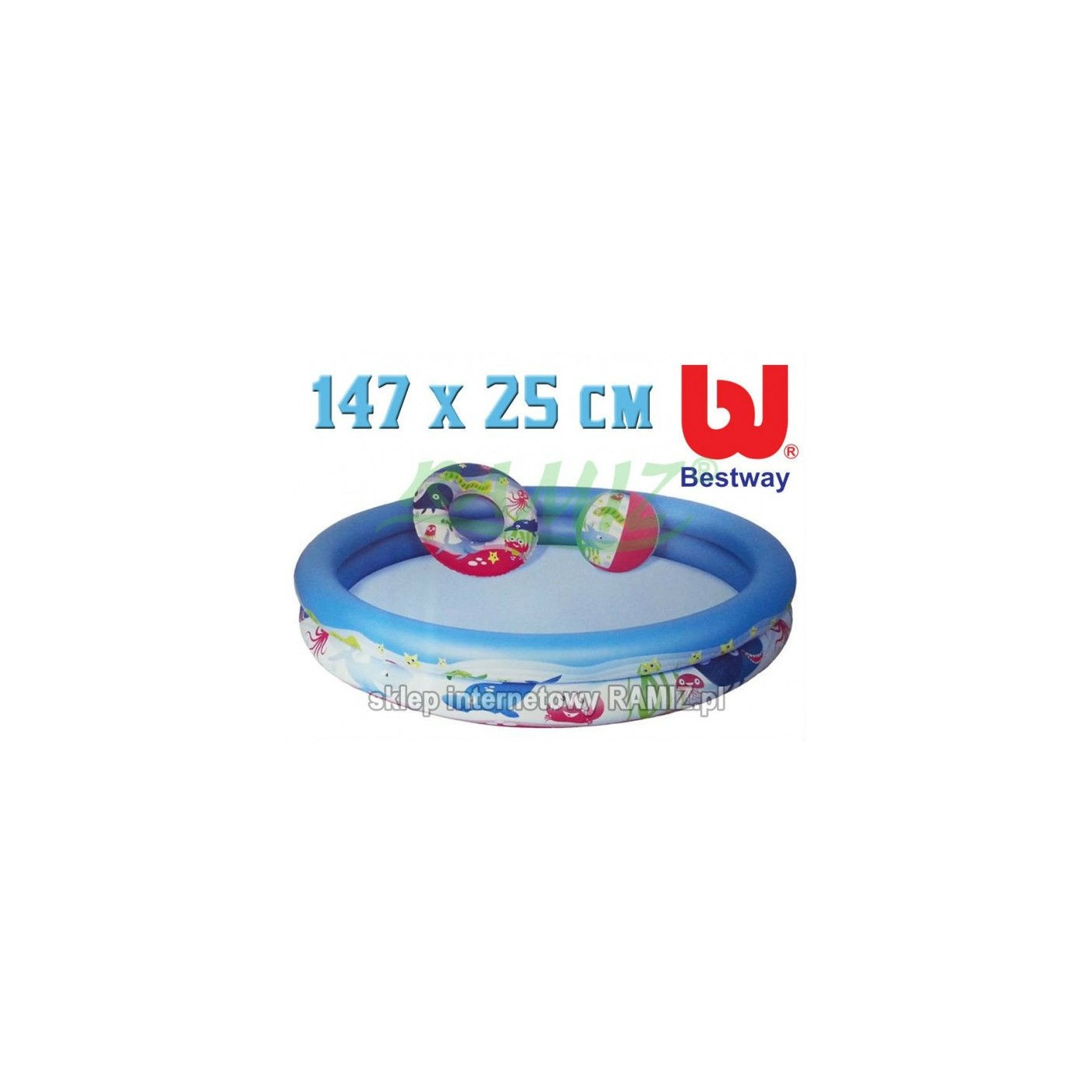 Bazén 147 25 cm Lopta Príslušenstvo BESTWAY