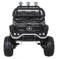 Mercedes Benz Unimog pre deti Čierny + Pohon 4x4 + Diaľkové ovládanie + Batožinový priestor + Pomalý štart + MP3 LED