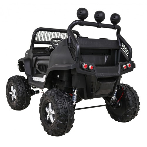Mercedes Benz Unimog pre deti Čierny + Pohon 4x4 + Diaľkové ovládanie + Batožinový priestor + Pomalý štart + MP3 LED