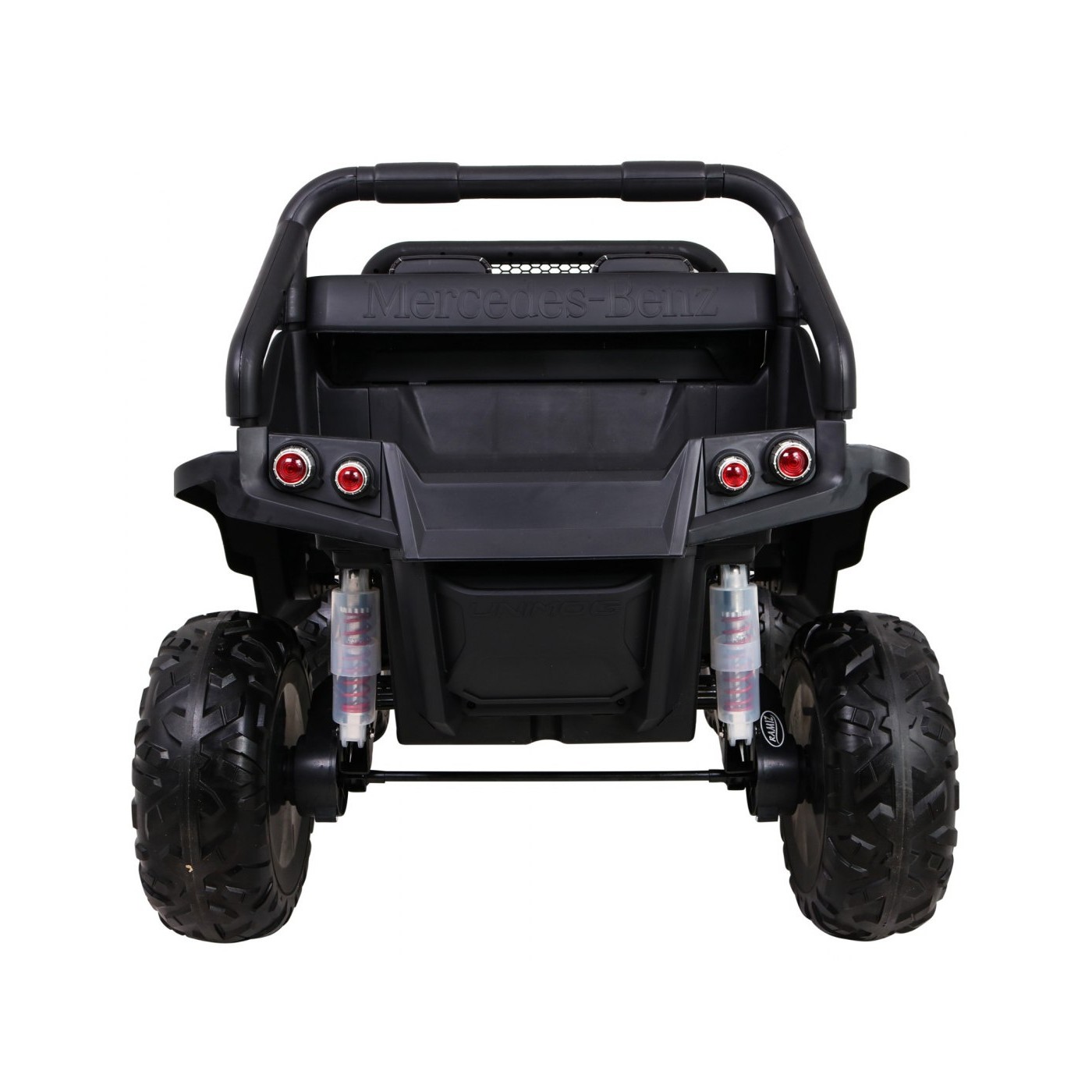 Mercedes Benz Unimog pre deti Červený + Pohon 4x4 + Diaľkové ovládanie + Batožinový priestor + Pomalý štart + MP3 LED