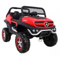 Mercedes Benz Unimog pre deti Červený + Pohon 4x4 + Diaľkové ovládanie + Batožinový priestor + Pomalý štart + MP3 LED
