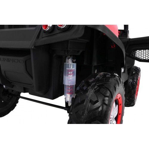 Mercedes Benz Unimog pre deti Červený + Pohon 4x4 + Diaľkové ovládanie + Batožinový priestor + Pomalý štart + MP3 LED