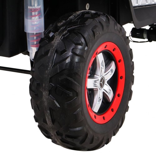 Mercedes Benz Unimog pre deti Červený + Pohon 4x4 + Diaľkové ovládanie + Batožinový priestor + Pomalý štart + MP3 LED