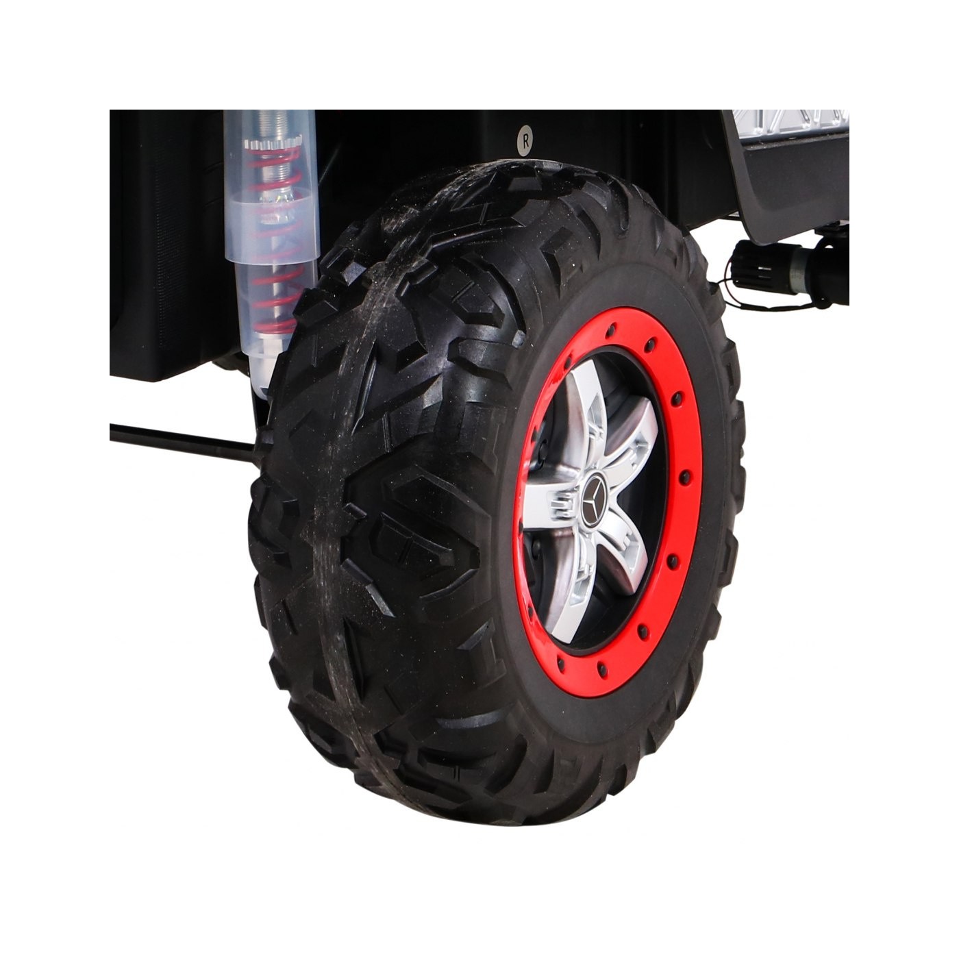 Mercedes Benz Unimog pre deti Červený + Pohon 4x4 + Diaľkové ovládanie + Batožinový priestor + Pomalý štart + MP3 LED