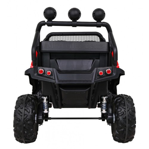 Mercedes Benz Unimog pre deti Terénny Červený + Pohon 4x4 + Diaľkové ovládanie + Batožinový priestor + Pomalý štart + MP3 LED