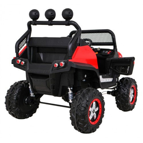 Mercedes Benz Unimog pre deti Terénny Červený + Pohon 4x4 + Diaľkové ovládanie + Batožinový priestor + Pomalý štart + MP3 LED