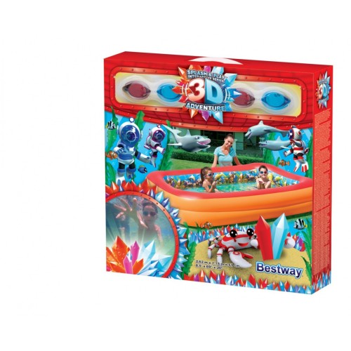 BAZÉN 3D Vodné Dobrodružstvo 262 175 51 cm BESTWAY