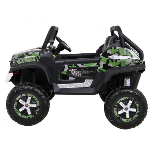 Mercedes Benz Unimog pre deti Lakovaný Moro + Pohon 4x4 + Diaľkové ovládanie + Batožinový priestor + Pomalý štart + Rádio MP3 +