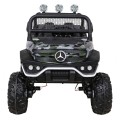 Mercedes Benz Unimog pre deti Lakovaný Moro + Pohon 4x4 + Diaľkové ovládanie + Batožinový priestor + Pomalý štart + MP3 LED