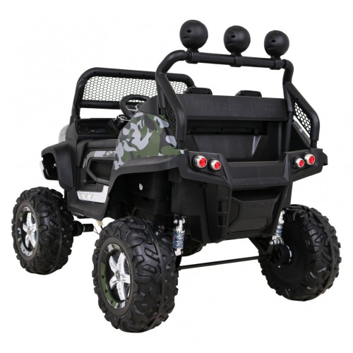 Mercedes Benz Unimog pre deti Lakovaný Moro + Pohon 4x4 + Diaľkové ovládanie + Batožinový priestor + Pomalý štart + MP3 LED