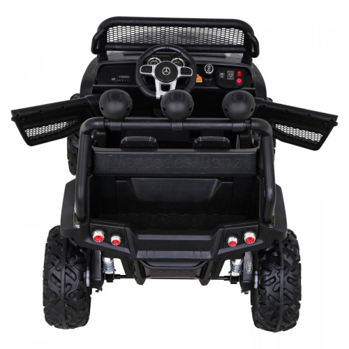 Mercedes Benz Unimog pre deti Lakovaný Moro + Pohon 4x4 + Diaľkové ovládanie + Batožinový priestor + Pomalý štart + MP3 LED