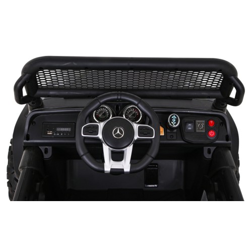 Mercedes Benz Unimog pre deti Lakovaný Moro + Pohon 4x4 + Diaľkové ovládanie + Batožinový priestor + Pomalý štart + MP3 LED