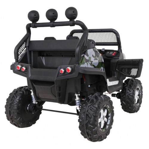 Mercedes Benz Unimog pre deti Lakovaný Moro + Pohon 4x4 + Diaľkové ovládanie + Batožinový priestor + Pomalý štart + MP3 LED