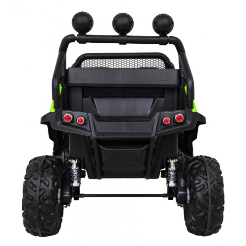 Mercedes Benz Unimog pre deti Zelený + Pohon 4x4 + Diaľkové ovládanie + Batožinový priestor + Pomalý štart + MP3 LED