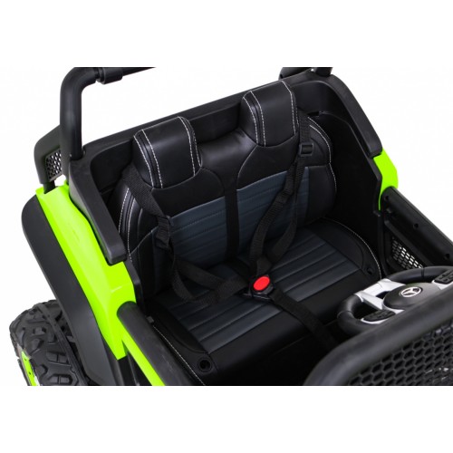 Mercedes Benz Unimog pre deti Zelený + Pohon 4x4 + Diaľkové ovládanie + Batožinový priestor + Pomalý štart + MP3 LED