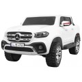 Mercedes Benz X-Class pre deti Biely + Diaľkové ovládanie + Pohon 4x4 + MP4 + Batožinový priestor + LED + EVA