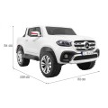 Mercedes Benz X-Class pre deti Biely + Diaľkové ovládanie + Pohon 4x4 + MP4 + Batožinový priestor + LED + EVA