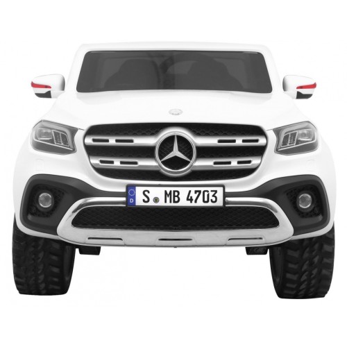 Mercedes Benz X-Class pre deti Biely + Diaľkové ovládanie + Pohon 4x4 + MP4 + Batožinový priestor + LED + EVA