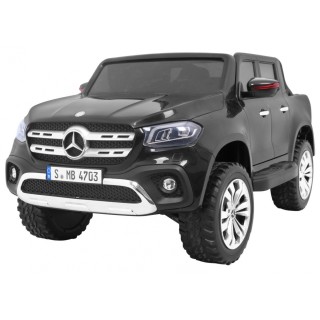 Mercedes Benz X-Class pre deti Čierny + Diaľkové ovládanie + Pohon 4x4 + MP4 + Batožinový priestor + LED + EVA