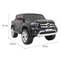 Mercedes Benz X-Class pre deti Čierny + Diaľkové ovládanie + Pohon 4x4 + MP4 + Batožinový priestor + LED + EVA