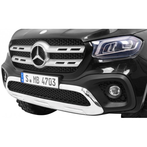 Mercedes Benz X-Class pre deti Čierny + Diaľkové ovládanie + Pohon 4x4 + MP4 + Batožinový priestor + LED + EVA