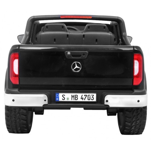 Mercedes Benz X-Class pre deti Čierny + Diaľkové ovládanie + Pohon 4x4 + MP4 + Batožinový priestor + LED + EVA