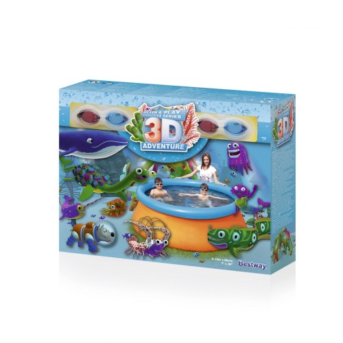 Bazén 3D Vodné Dobrodružstvo Okuliare 213 66 cm BESTWAY
