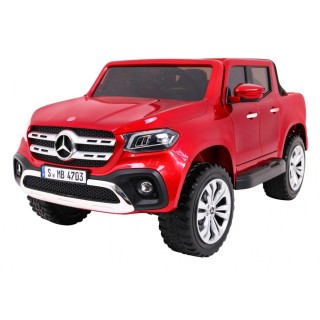 Mercedes Benz X-Class pre deti Lakovaný Červený + Diaľkové ovládanie + Pohon 4x4 + MP4 + Batožinový priestor + EVA