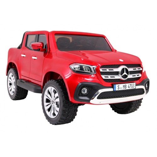 Mercedes Benz X-Class pre deti Lakovaný Červený + Diaľkové ovládanie + Pohon 4x4 + MP4 + Batožinový priestor + EVA