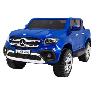Mercedes Benz X-Class pre deti Lakovaný Modrý + Diaľkové ovládanie + Pohon 4x4 + MP4 + Batožinový priestor + EVA