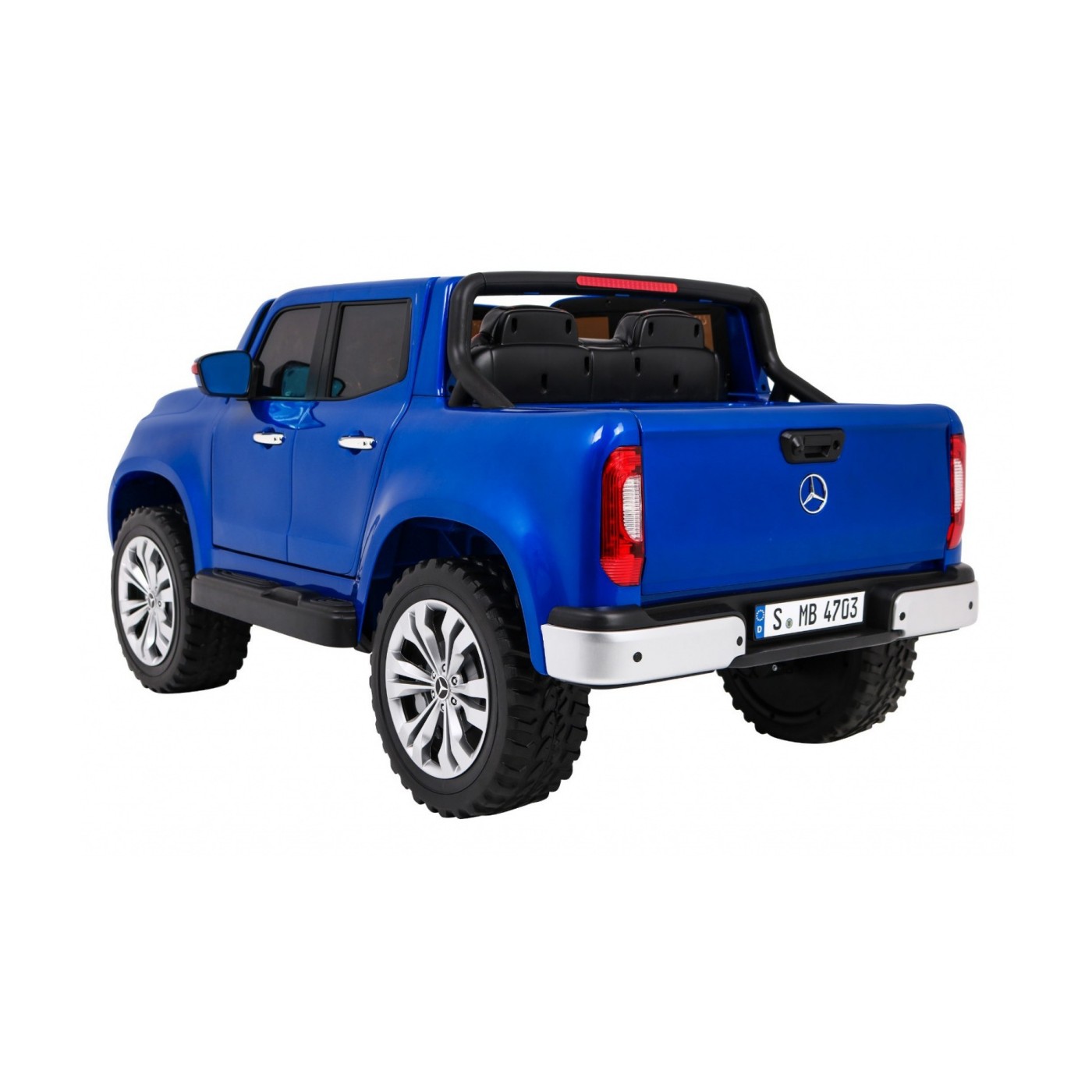 Mercedes Benz X-Class pre deti Lakovaný Modrý + Diaľkové ovládanie + Pohon 4x4 + MP4 + Batožinový priestor + EVA