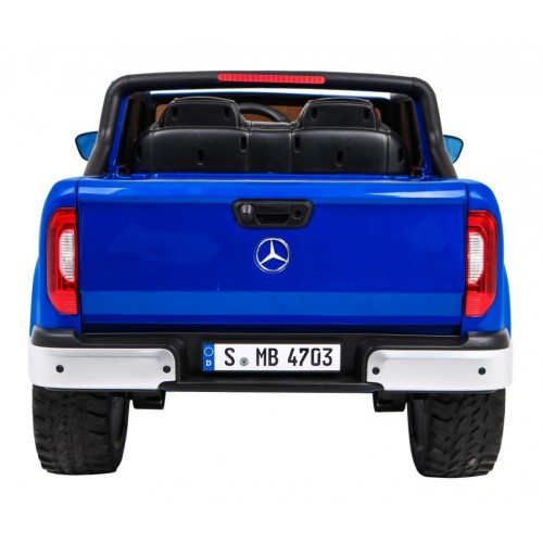 Mercedes Benz X-Class pre deti Lakovaný Modrý + Diaľkové ovládanie + Pohon 4x4 + MP4 + Batožinový priestor + EVA