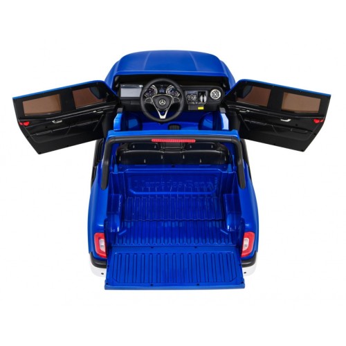 Mercedes Benz X-Class pre deti Lakovaný Modrý + Diaľkové ovládanie + Pohon 4x4 + MP4 + Batožinový priestor + EVA