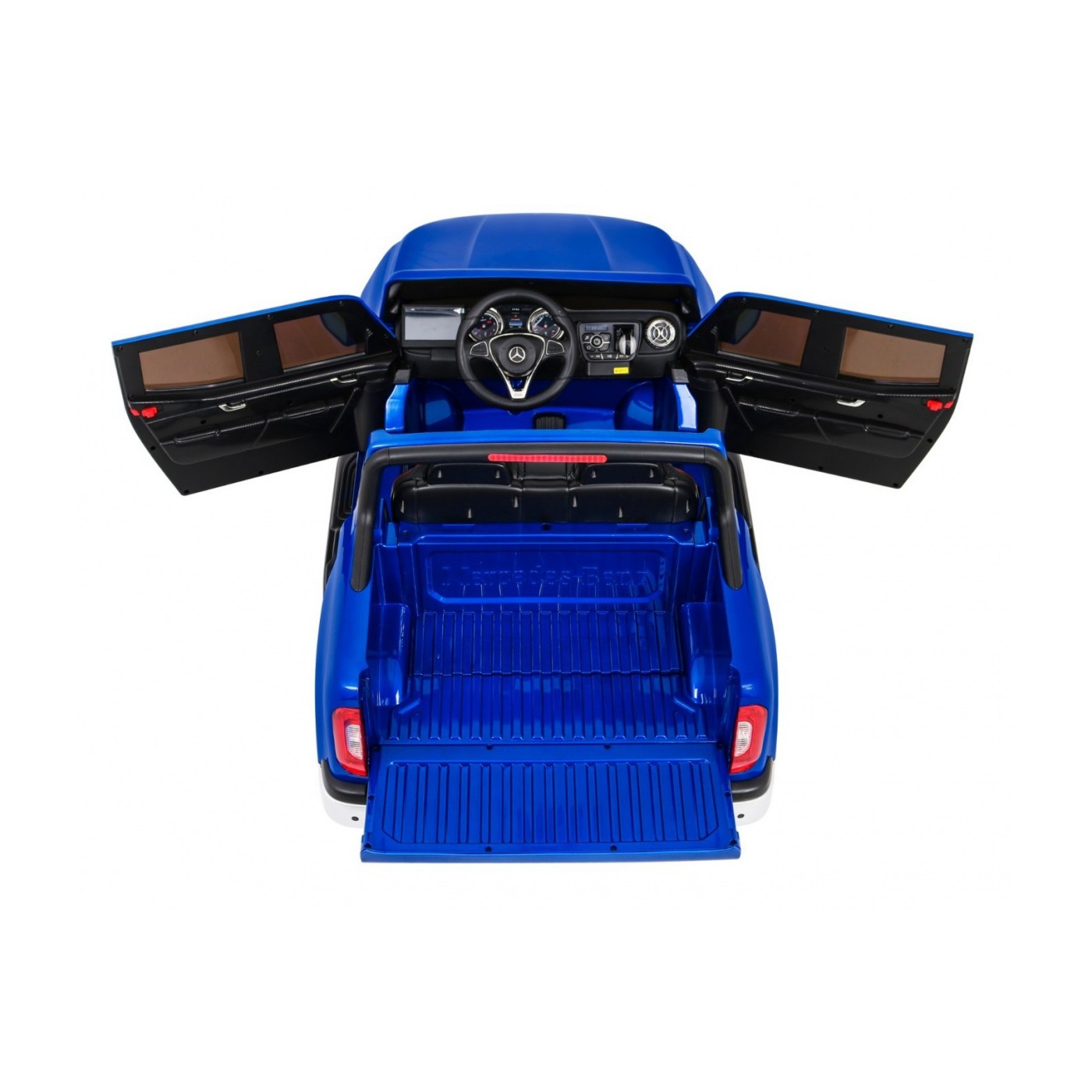 Mercedes Benz X-Class pre deti Lakovaný Modrý + Diaľkové ovládanie + Pohon 4x4 + MP4 + Batožinový priestor + EVA