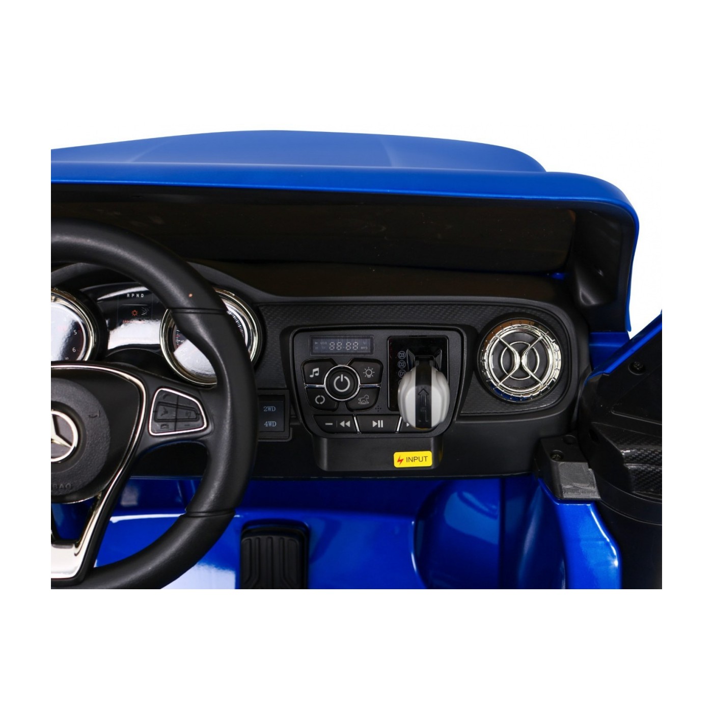 Mercedes Benz X-Class pre deti Lakovaný Modrý + Diaľkové ovládanie + Pohon 4x4 + MP4 + Batožinový priestor + EVA