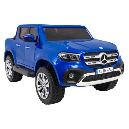 Mercedes Benz X-Class pre deti Lakovaný Modrý + Diaľkové ovládanie + Pohon 4x4 + MP4 + Batožinový priestor + EVA