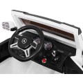 Auto Mercedes G63 6x6 pre deti Biely + 2 Plynové pedály + Nastaviteľné sedadlo + Audio LED + Batožinový priestor + Kufor pre rod