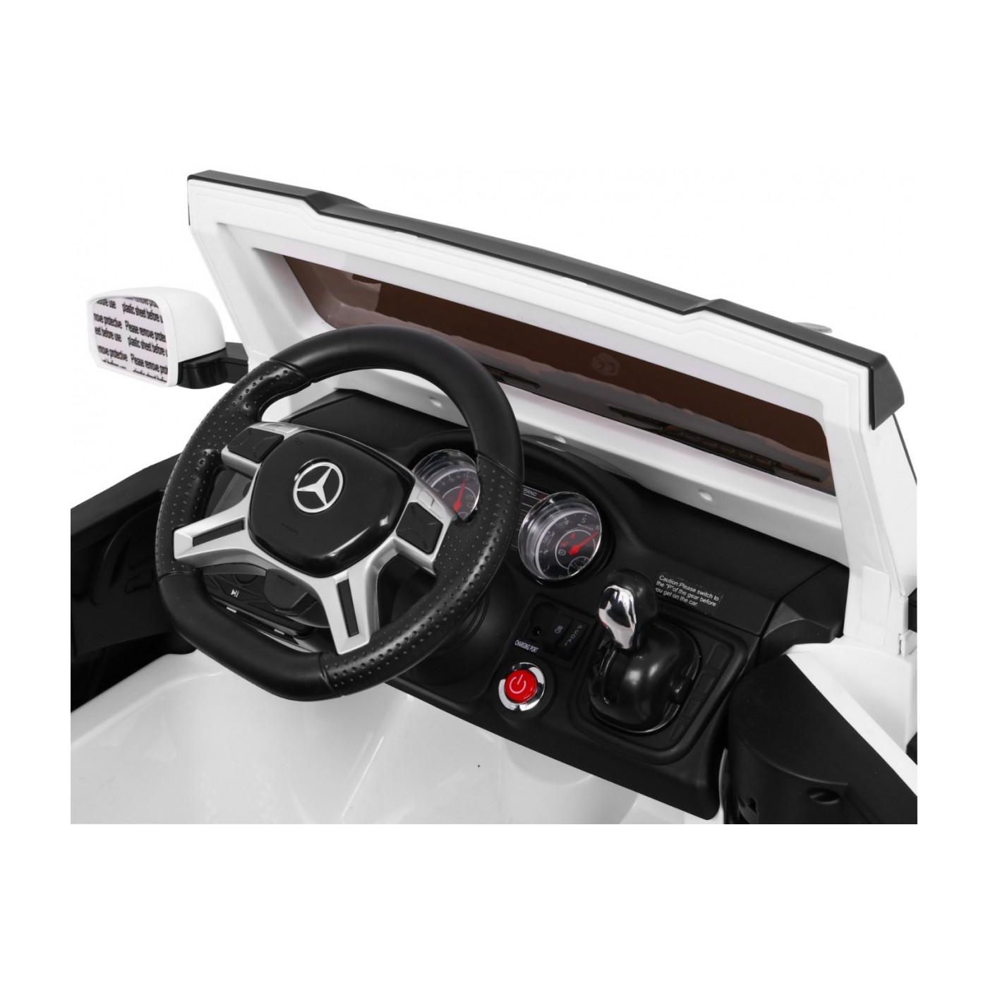 Auto Mercedes G63 6x6 pre deti Biely + 2 Plynové pedály + Nastaviteľné sedadlo + Audio LED + Batožinový priestor + Kufor pre rod