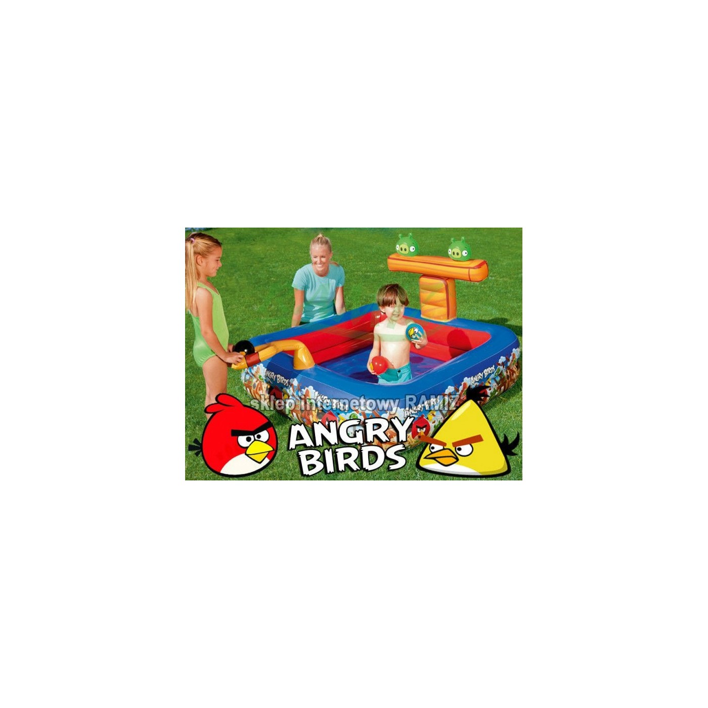 Bazén Angry Birds Katapult 147 147 91cm BESTWAY