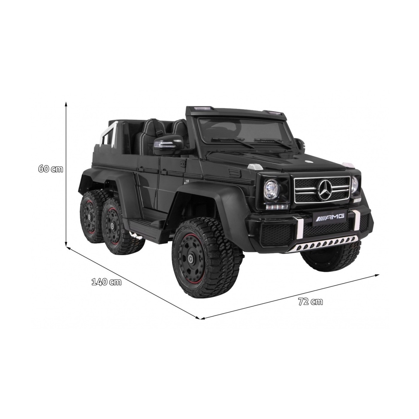 Vozidlo Mercedes G63 6x6 Lakovaný Čierny