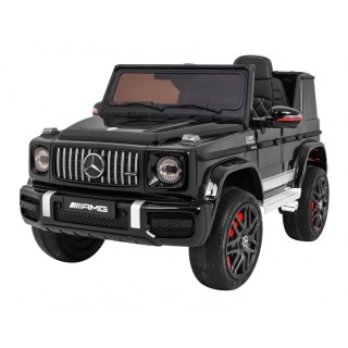 Mercedes AMG G63 pre deti Lakovaný Čierny + Diaľkové ovládanie + MP3 LED + Pomalý štart + EVA + Pásy