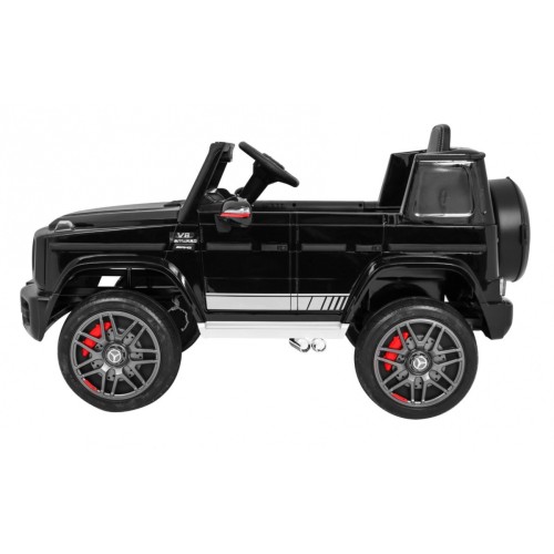 Mercedes AMG G63 pre deti Lakovaný Čierny + Diaľkové ovládanie + MP3 LED + Pomalý štart + EVA + Pásy