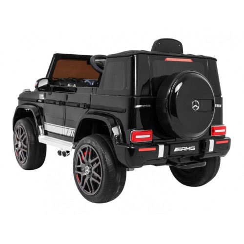 Mercedes AMG G63 pre deti Lakovaný Čierny + Diaľkové ovládanie + MP3 LED + Pomalý štart + EVA + Pásy